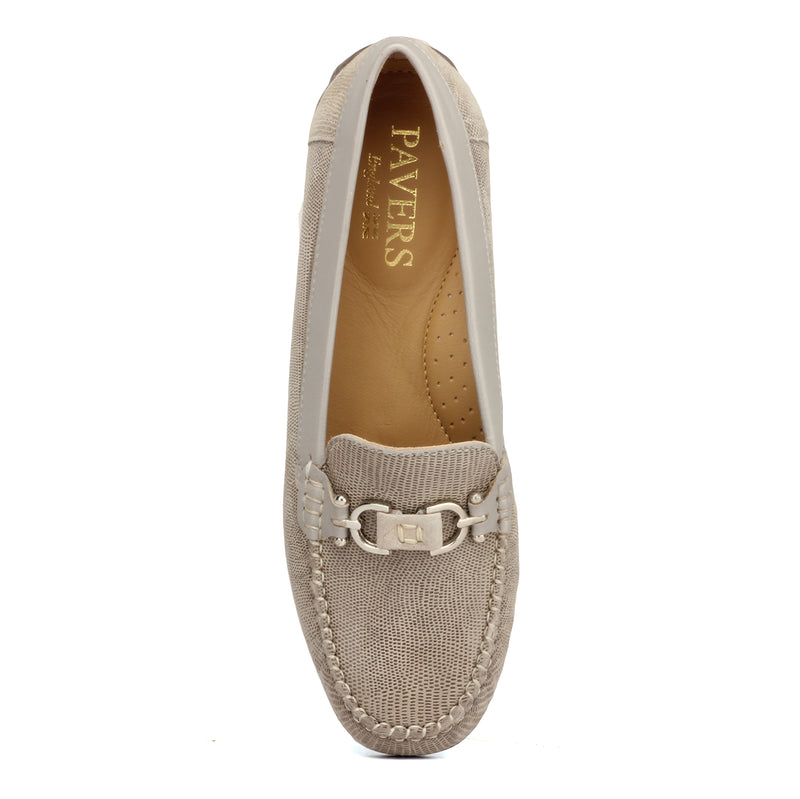Textured Leather Loafers for Women - Pavers England