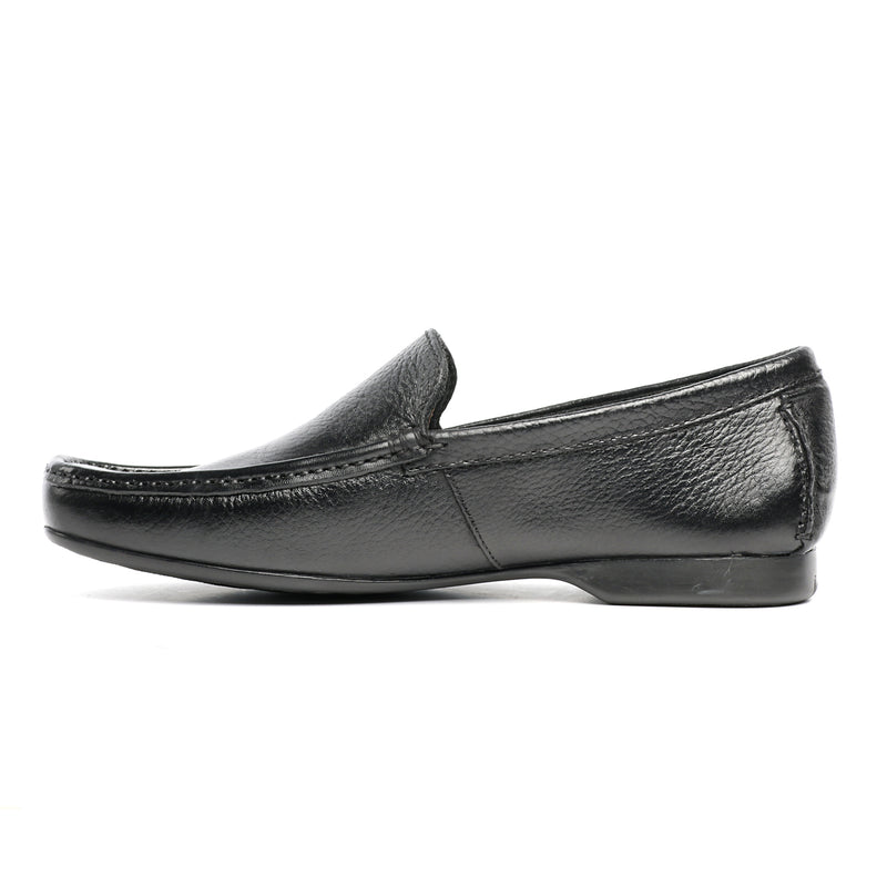 Split Toe Leather Slip-on Shoe - Black - Formal Loafers - Pavers England