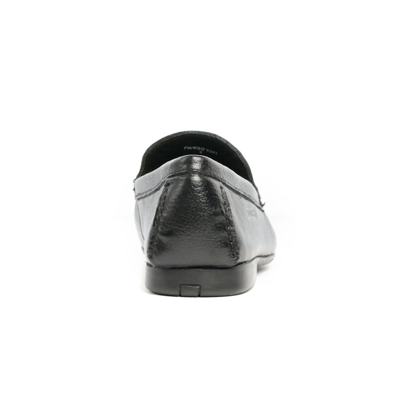 Split Toe Leather Slip-on Shoe - Black - Formal Loafers - Pavers England