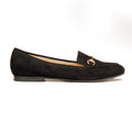 Textile Loafers with Low heels for Women - Black - Pumps - Pavers England