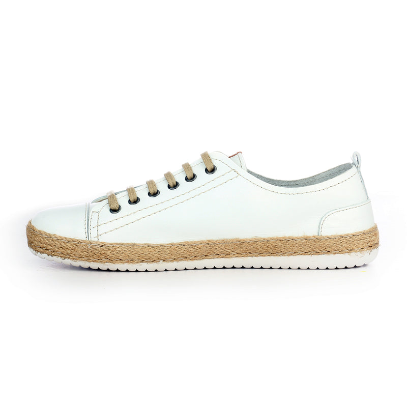 Leather Sneaker for Women - White - Sneakers - Pavers England