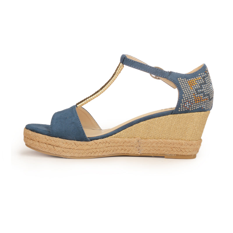 High Heel Textile Wedges for Women