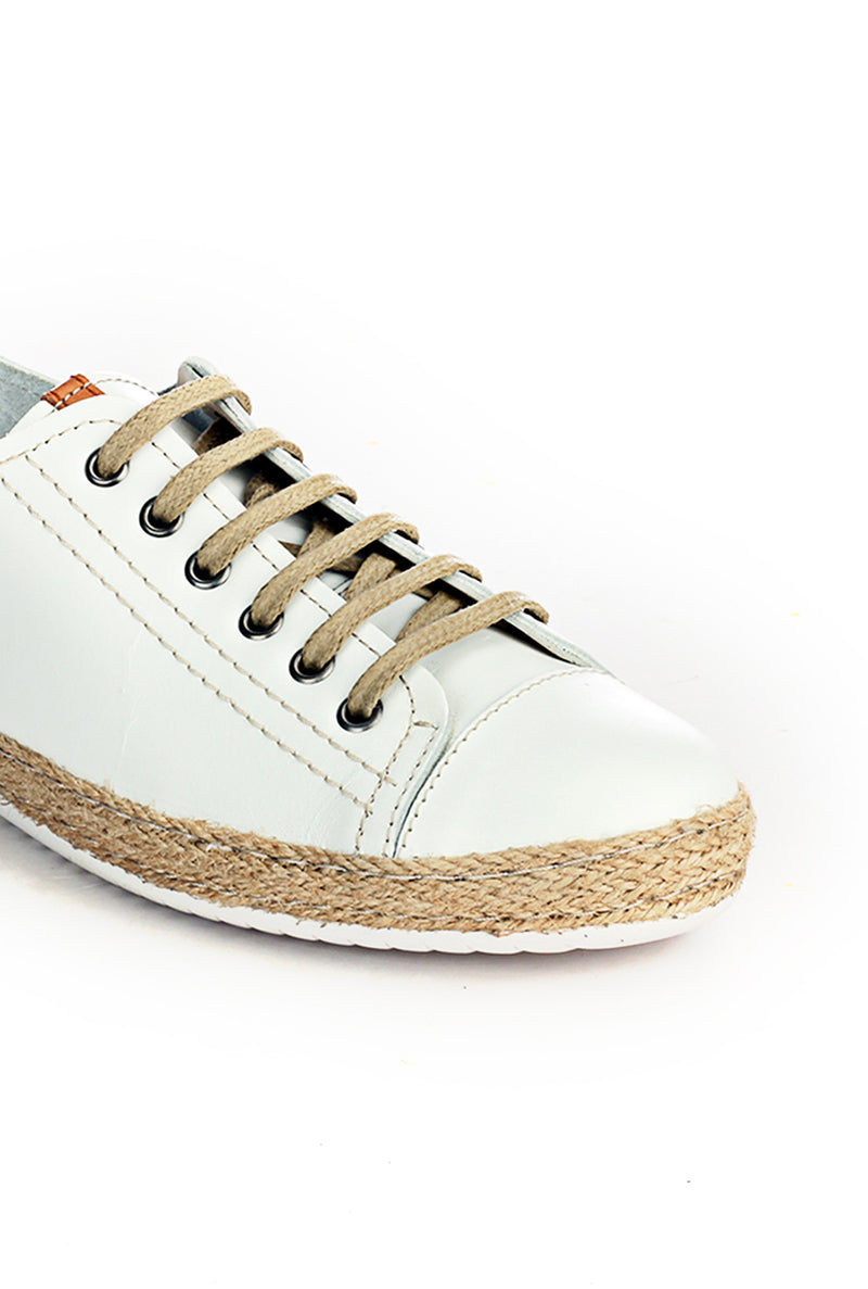 Leather Sneaker for Women - White - Sneakers - Pavers England