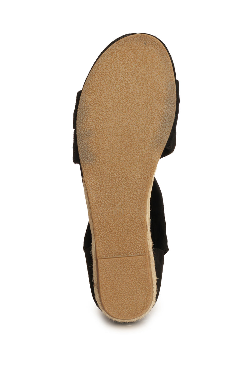 Low Heel Textile Sandals for Women