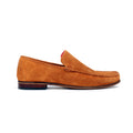 Suede loafers with low heel for men