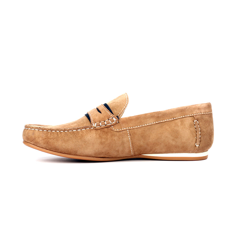 Suede Loafers For Men - Beige - Moccasins - Pavers England