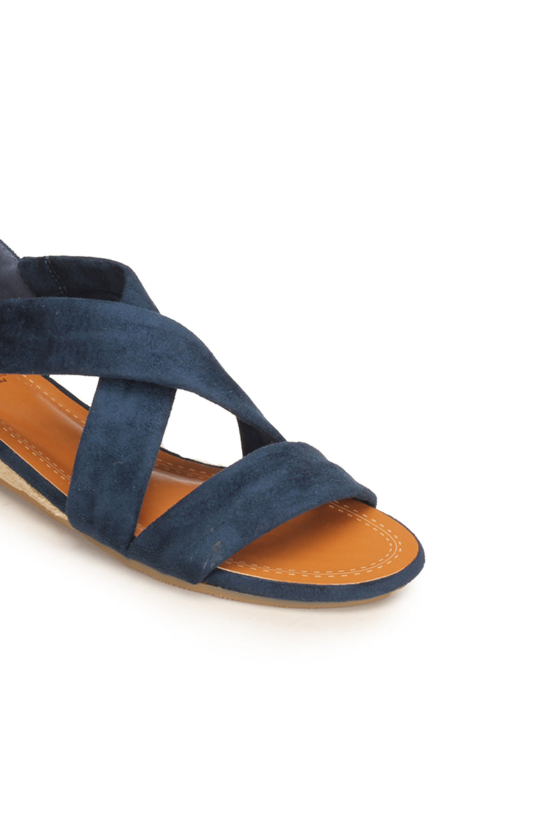 Low Heel Textile Sandals for Women