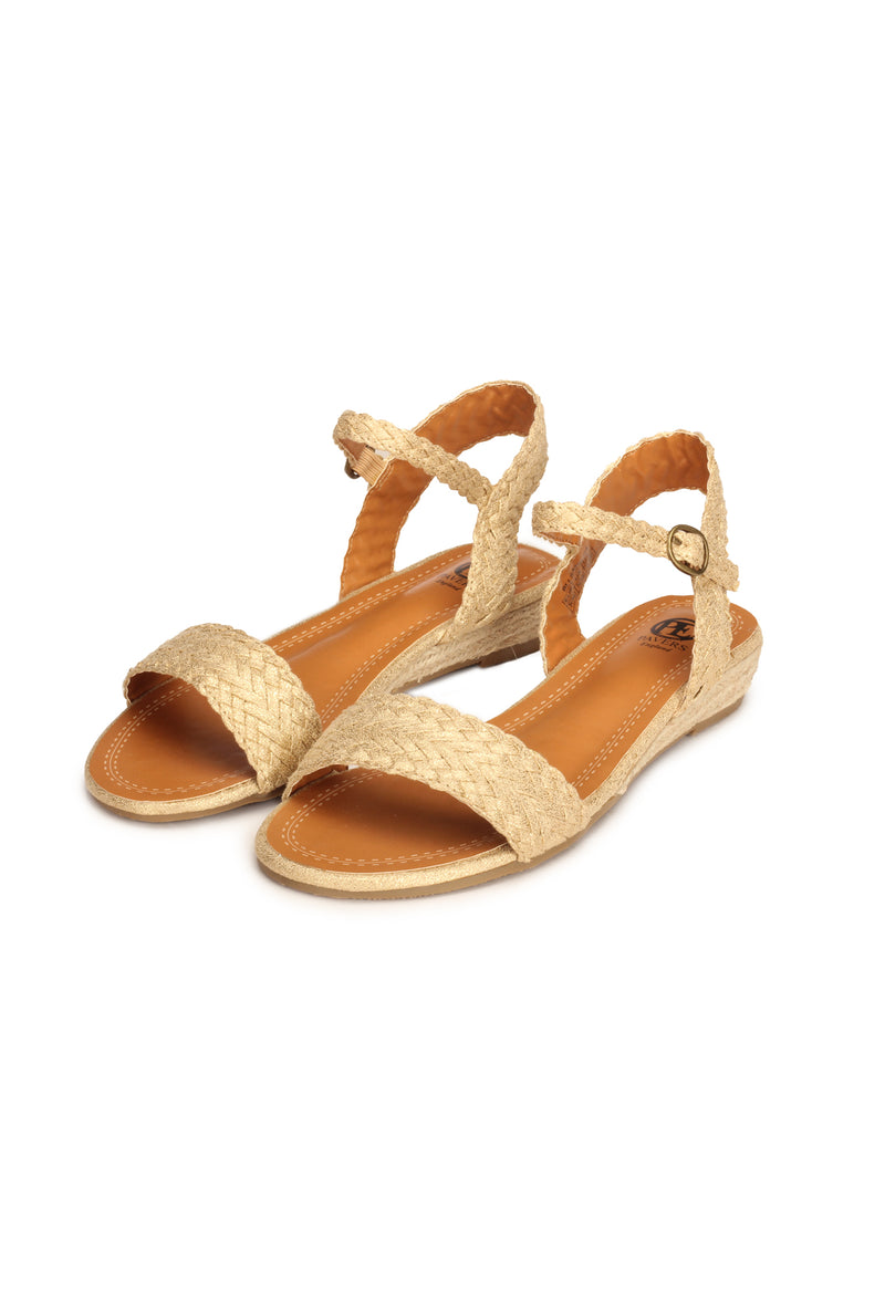 Stylish Low Heel Textile Sandals for Women