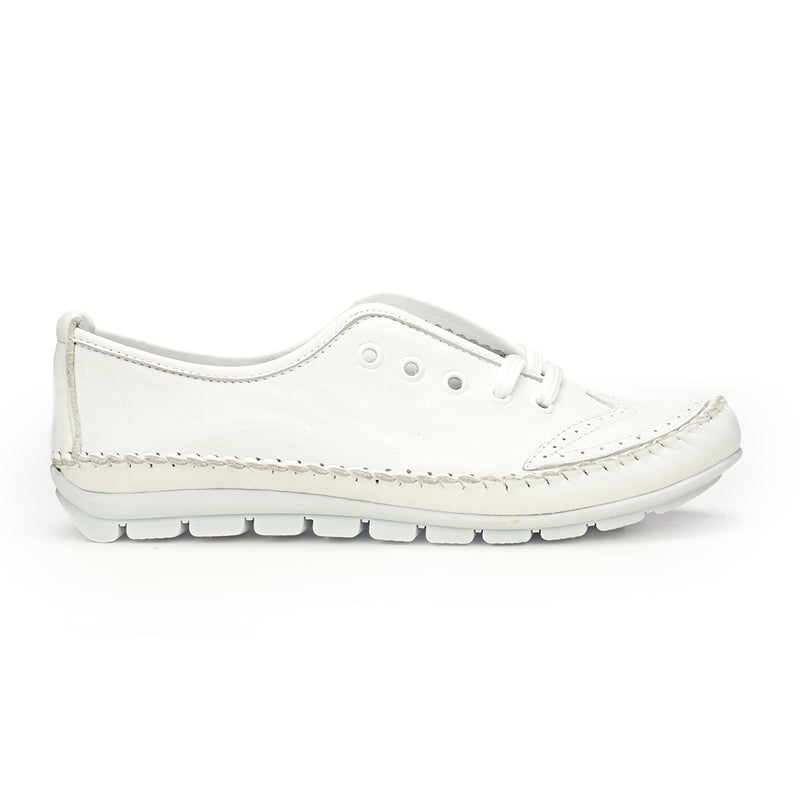 Women's Lace-up - White - Sneakers - Pavers England