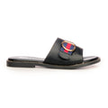 Solid Black Buckle Mules for Women