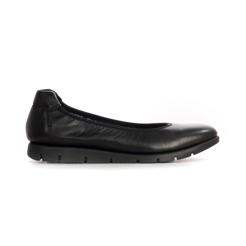 Leather Ballerinas for Women for Casual / Work wear - Black - Full Shoes - Pavers England