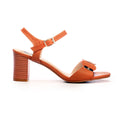 Ankle Strap Medium Heel Sandals for Women - Tan - Heels - Pavers England