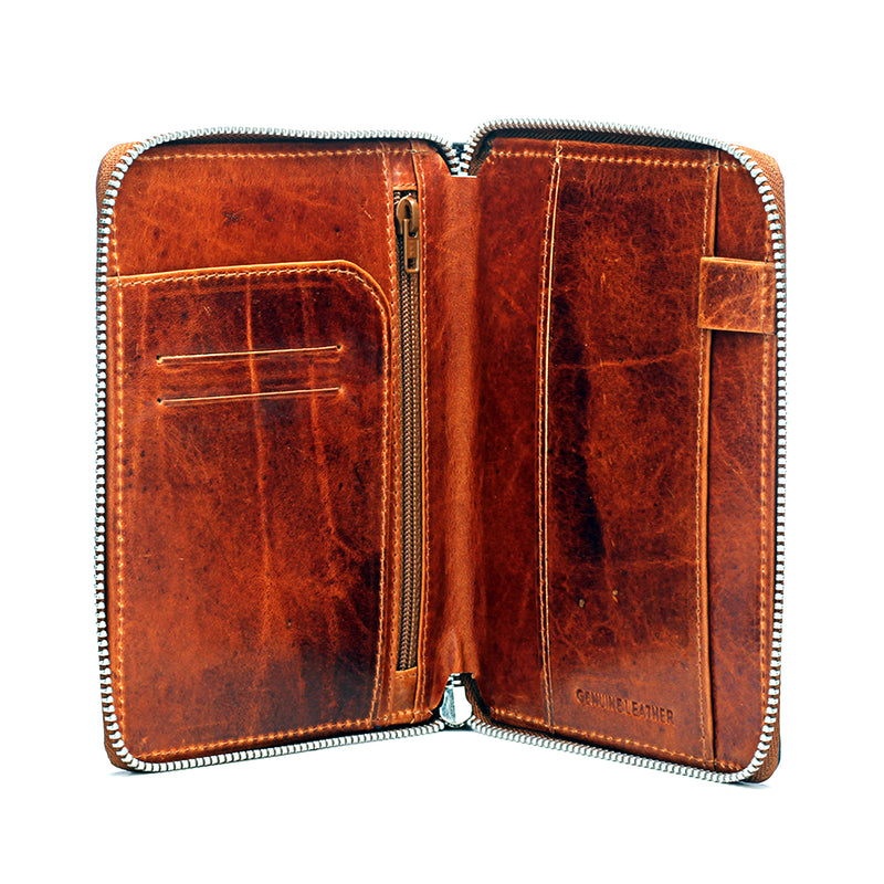 Textured Passport Wallet - Navy - Bags & Accessories - Pavers England
