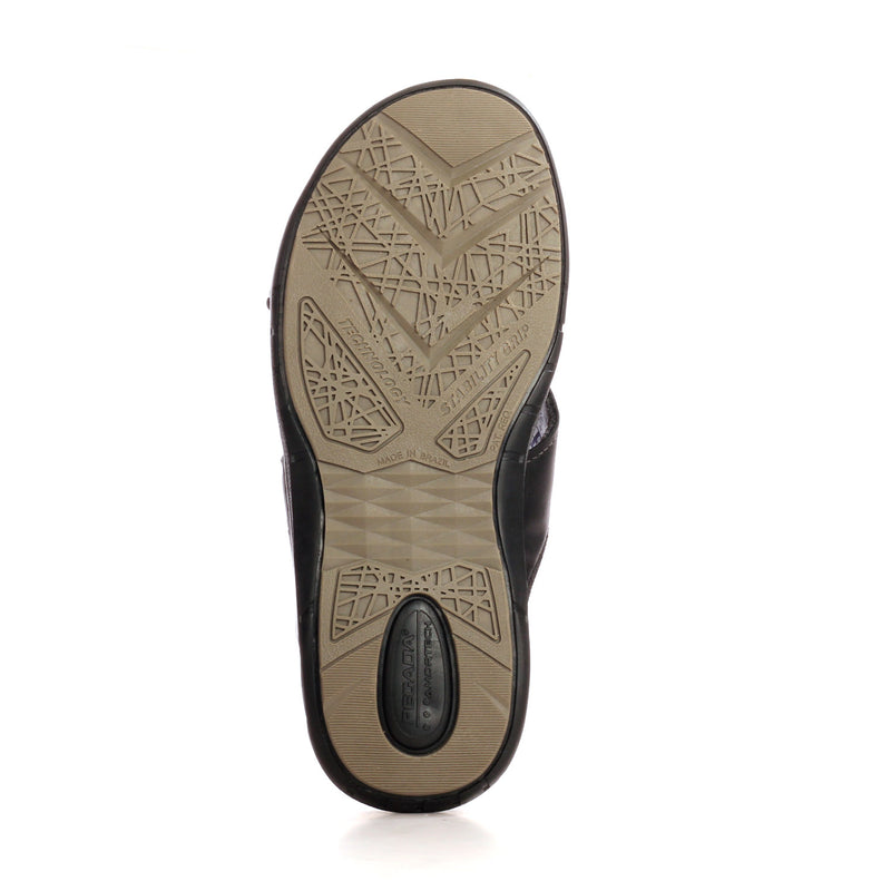 Leather Mules For Men - Black - Open Toe - Pavers England