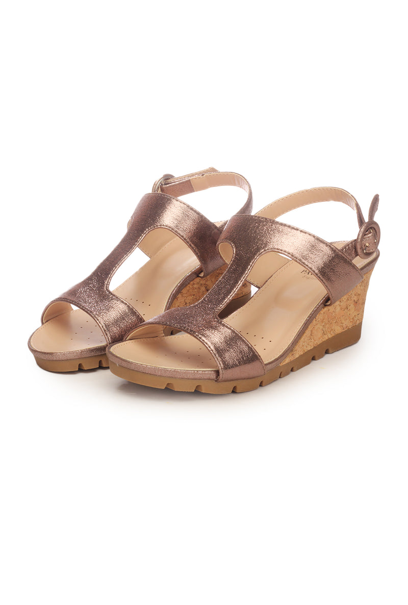 T-Strap Sandal Wedges for Women