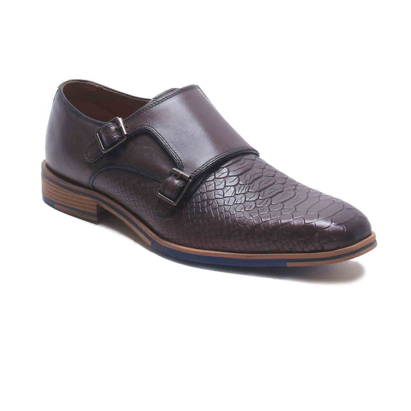 Alexander Men's Monk Shoes - Brown - Formal Loafers - Pavers England