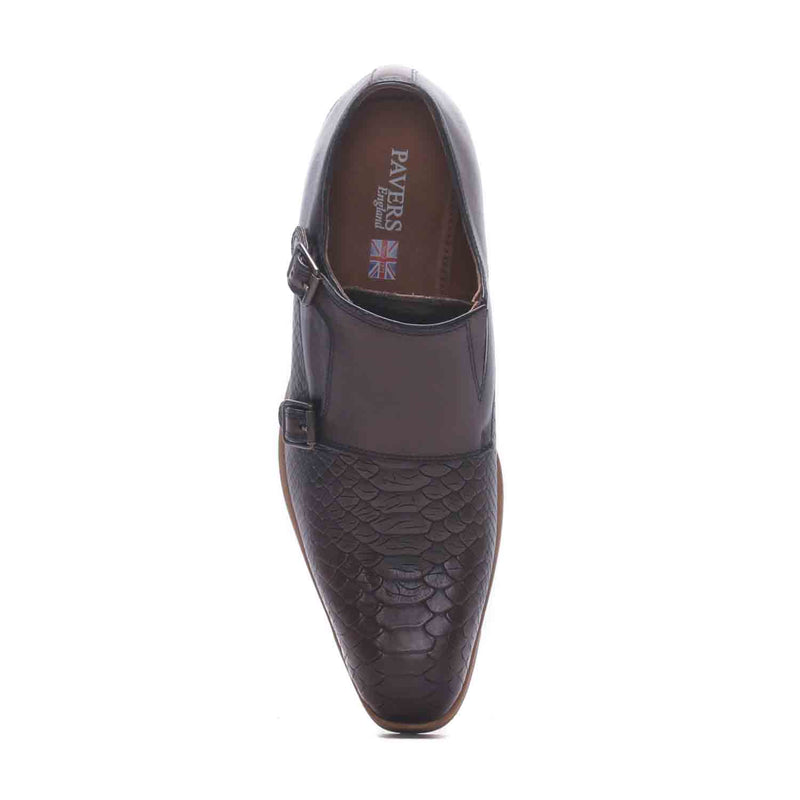 Alexander Men's Monk Shoes - Brown - Formal Loafers - Pavers England