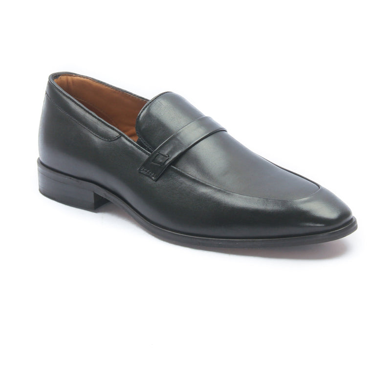 Men's Leather Mocassins - Black - Formal Loafers - Pavers England