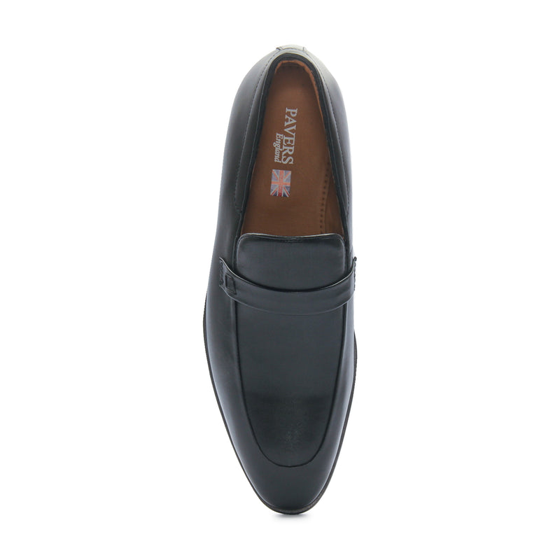 Men's Leather Mocassins - Black - Formal Loafers - Pavers England