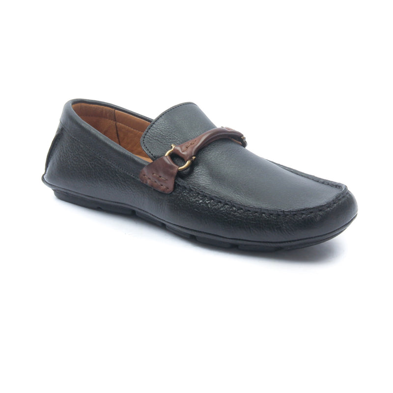 Leather slipon's for Men - Black - Moccasins - Pavers England