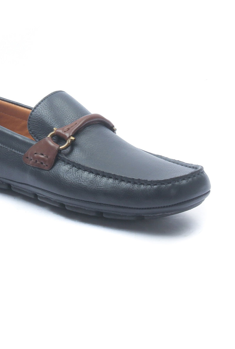 Leather slipon's for Men - Navy - Moccasins - Pavers England