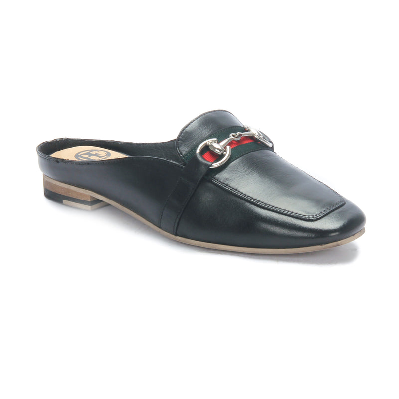 Half shoe mules for Women - Black - Closed Mules - Pavers England