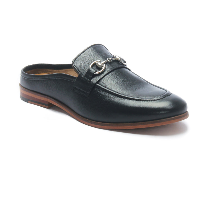 Apron toe Leather slipon's - Black - Smart Casuals - Pavers England