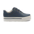 Women's Leather Sneakers - Navy - Sneakers - Pavers England
