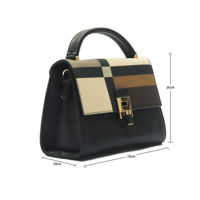 Smart and classy two toned casual handbag for women