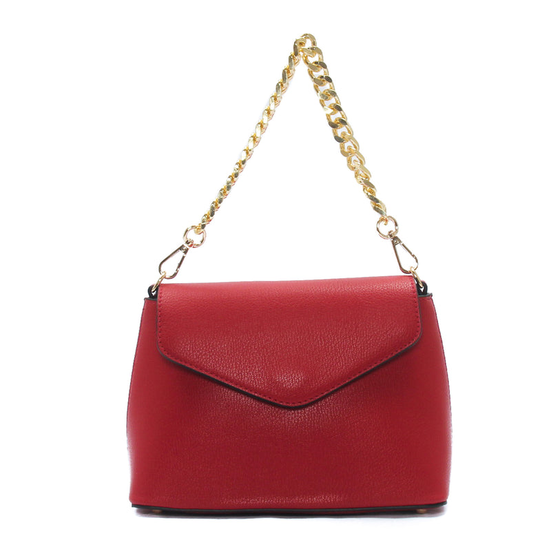 Smart solid coloured handbag for women-Red - Bags & Accessories - Pavers England