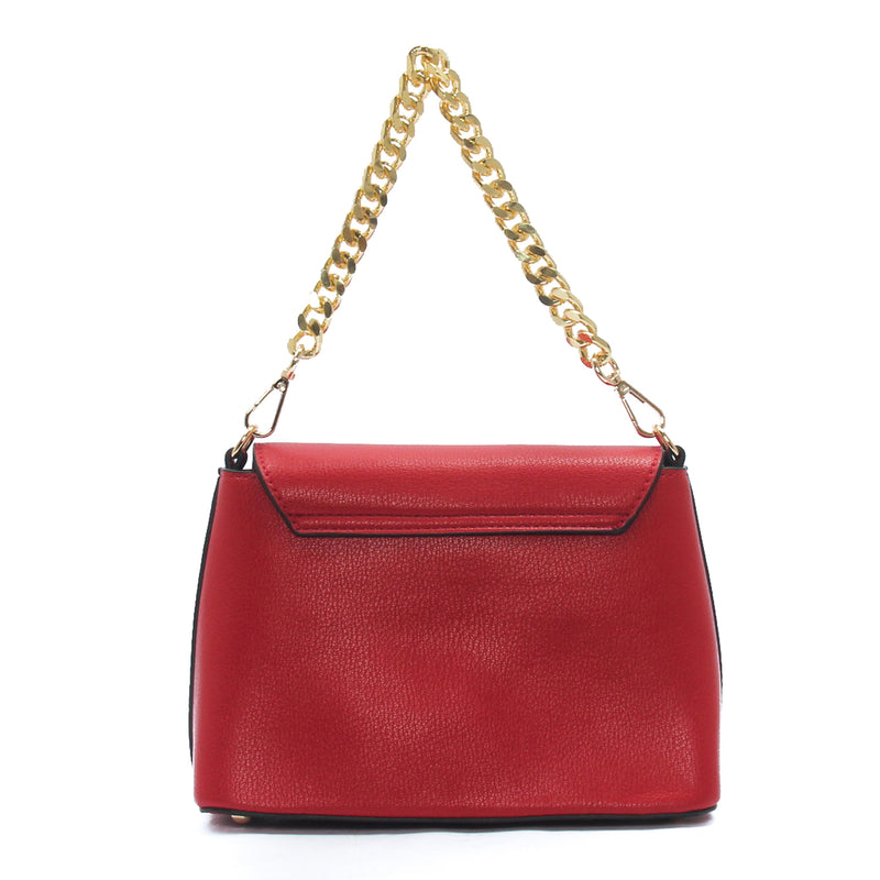 Smart solid coloured handbag for women-Red - Bags & Accessories - Pavers England
