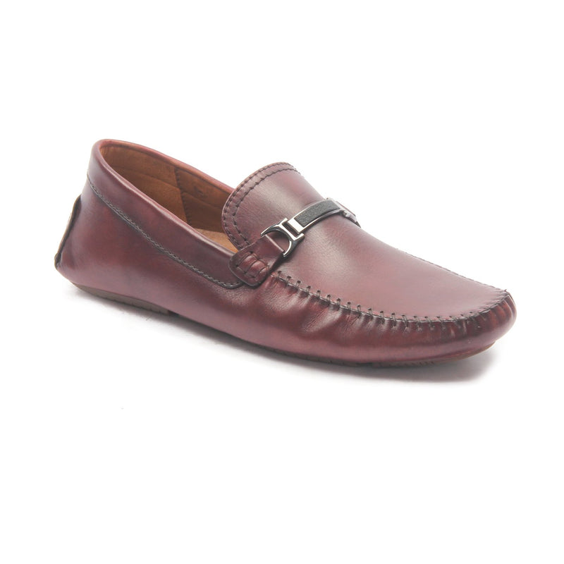 Casual Leather Loafers for Men - Burgundy - Moccasins - Pavers England