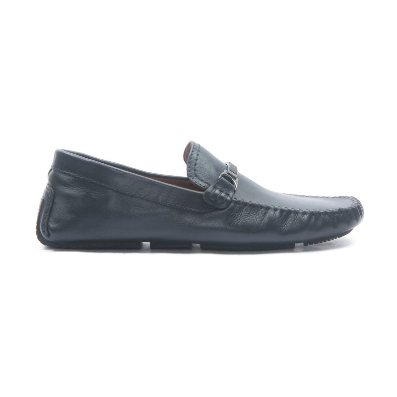 Casual Leather Loafers for Men - Navy - Moccasins - Pavers England