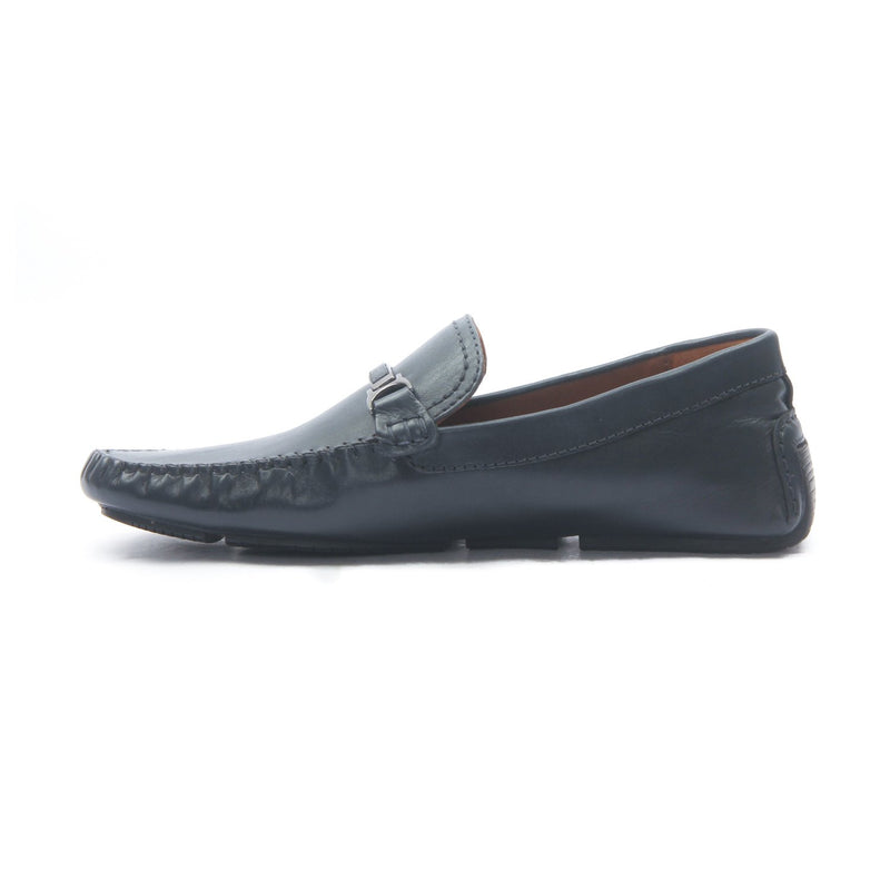 Casual Leather Loafers for Men - Navy - Moccasins - Pavers England
