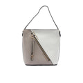 Women's Color Block Hobo Bag-Beige Multi - Bags & Accessories - Pavers England