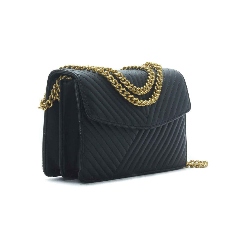 Women's Quilted Sling Bag-Black - Bags & Accessories - Pavers England
