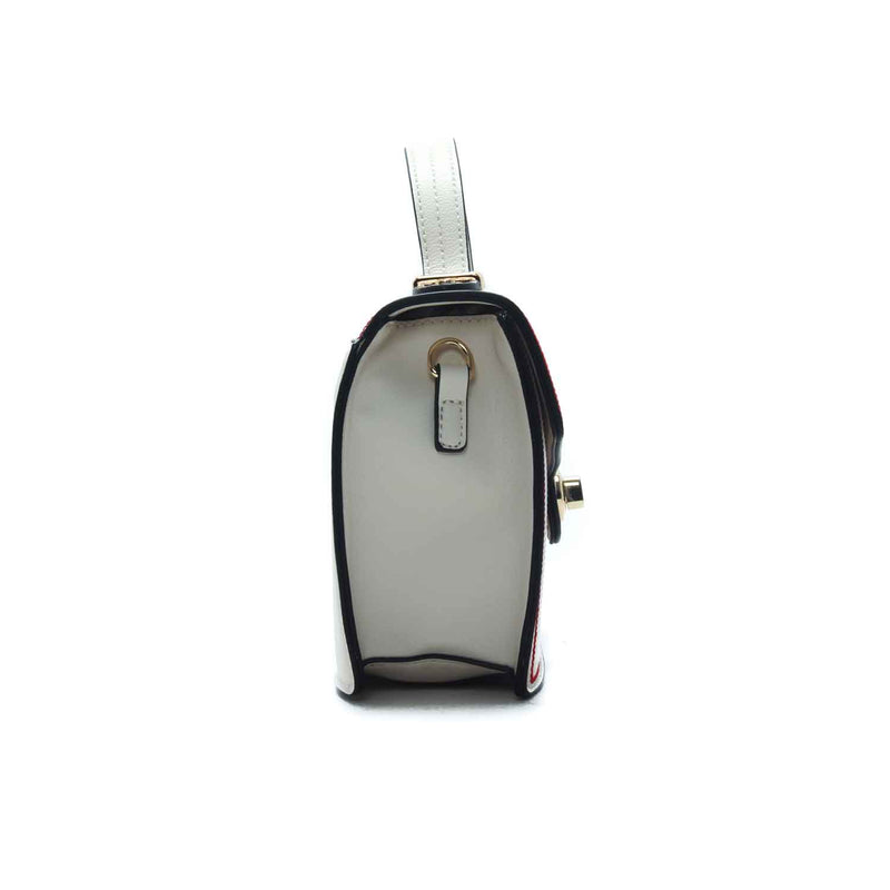 Women's Contrast Stitched Sling Bag-Beige - Bags & Accessories - Pavers England