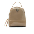 Women's Patent Finish Backpack-Beige - Women's Backpacks - Pavers England