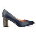 Metallic High-Heel Shoes - Black - Pavers England