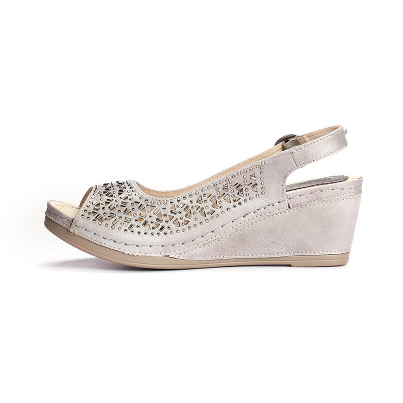 Laser Cut Wedges for Women - Sandals - Pavers England