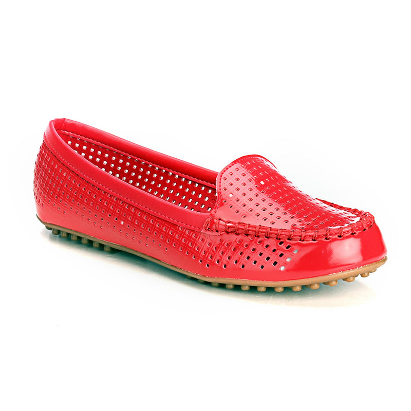 Classy Casual Loafers - Red - Full Shoes - Pavers England