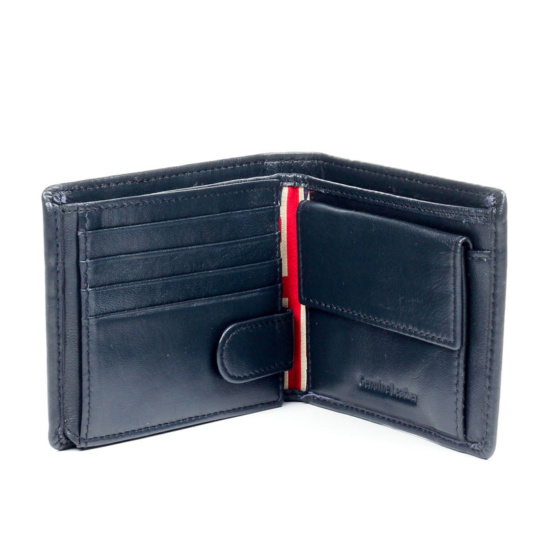 Timeless Nappa Leather Wallet for Men - Navy - Bags & Accessories - Pavers England