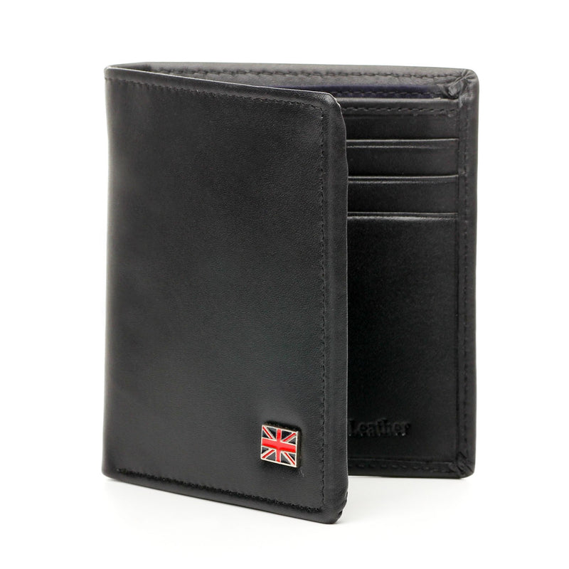 Leather Mini Wallet for Men - Black - Bags & Accessories - Pavers England