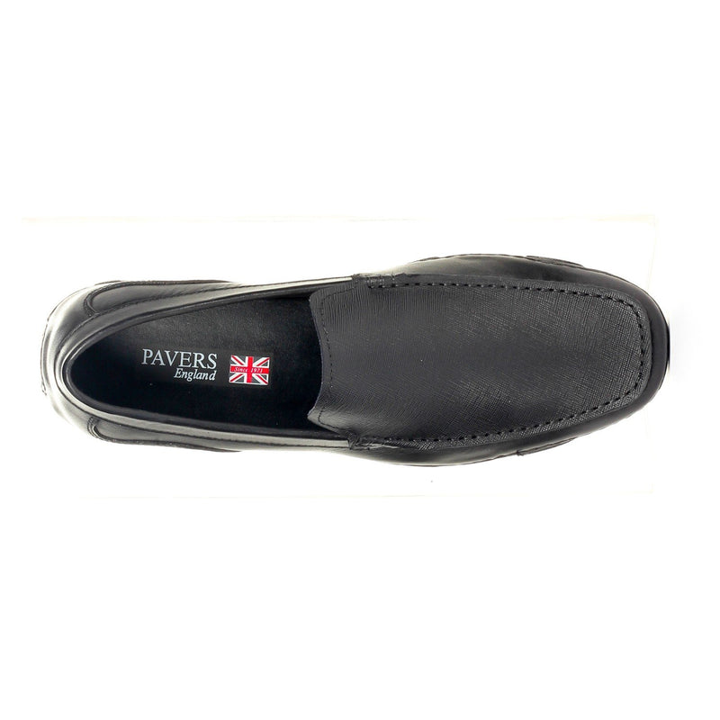 Men's Formal Shoe - Black - Moccasins - Pavers England