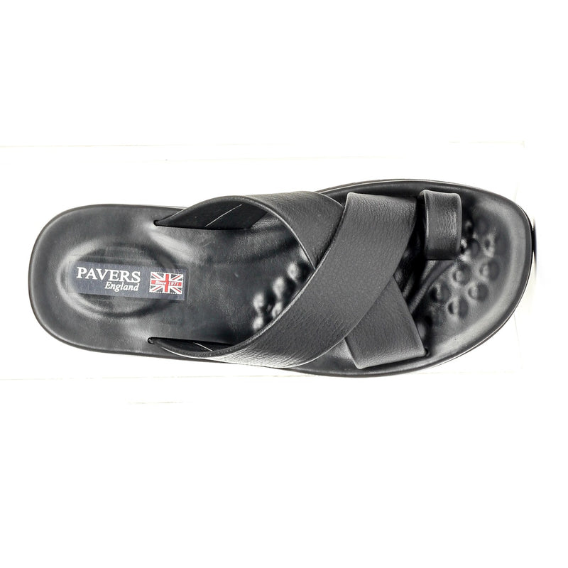 Men's Slip-on Casual Sandals - Black - Pavers England