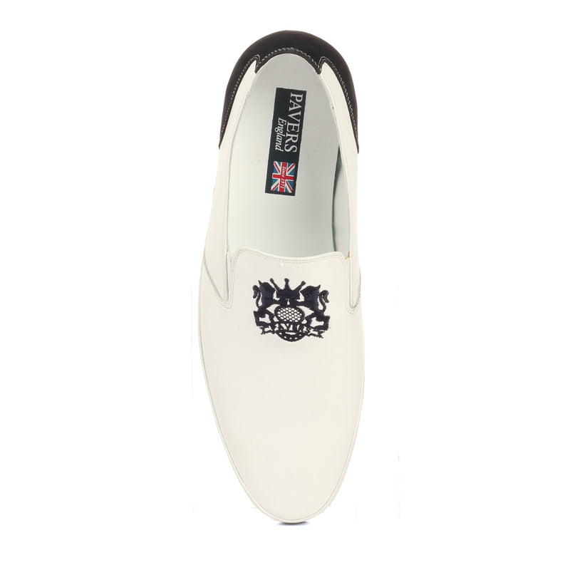 Men's Loafers - White - Comfort Fits - Pavers England