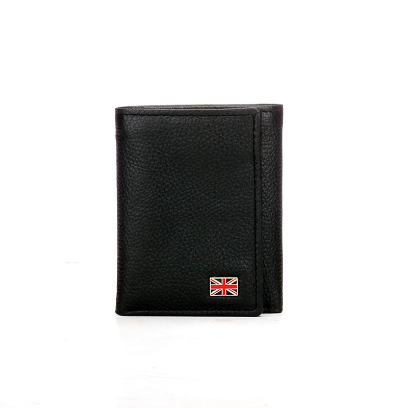 Compact Leather Wallet for Casual Wear - Black - Bags & Accessories - Pavers England