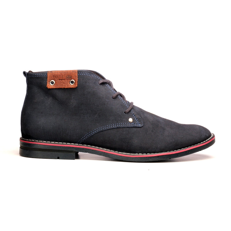 Men's Ankle Boot - Navy - Boots - Pavers England