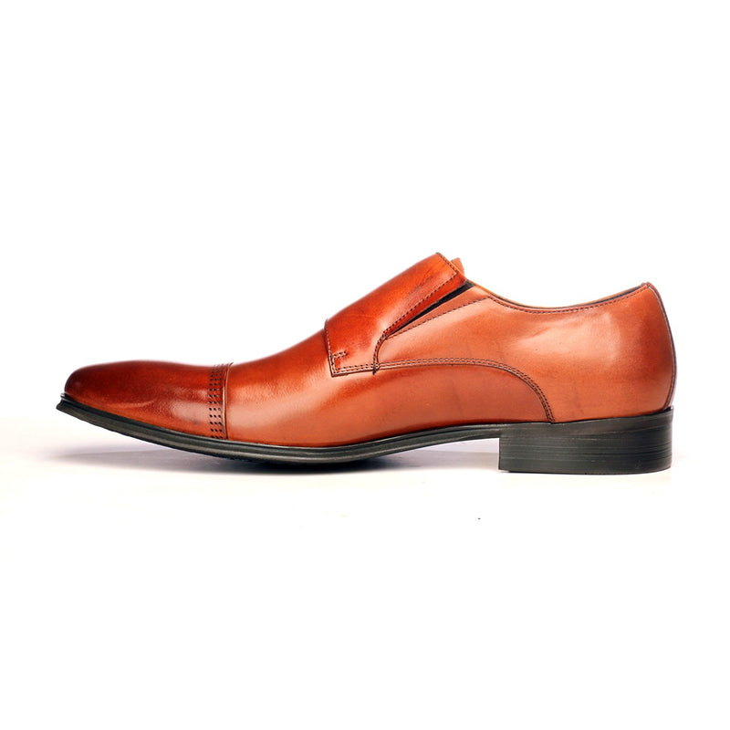 Men's Monk Shoe - Tan - Formal Loafers - Pavers England