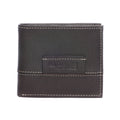 Leather Wallet with Stitch Detail - Brown - Bags & Accessories - Pavers England